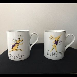 Pottery Barn Christmas Reindeer Mugs